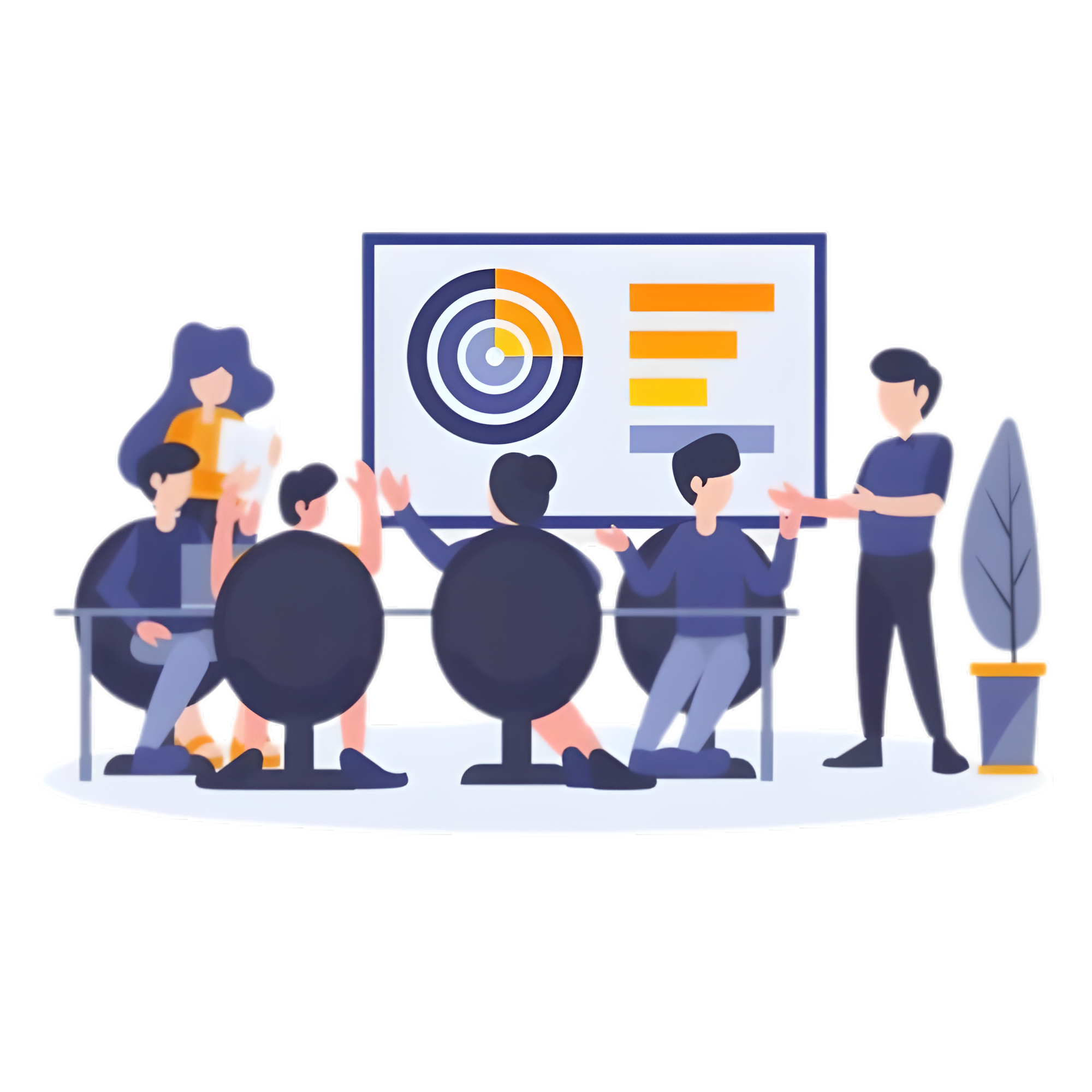 Team collaborating and reviewing financial documents